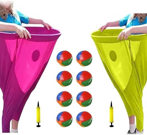 Granny Pants Yard Game, Oversized Giant Stretchy Pants Outdoor Game with Inflatable Ball & Bicycle Pump, for Birthdays, BBQs, Beach and Backyard Games in Saudi Arabia