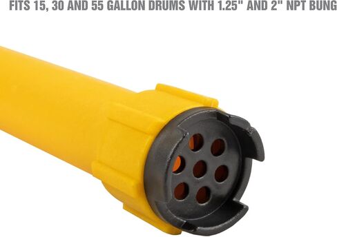 OEMTOOLS 24470 Rotary Barrel Pump, Polypropylene Drum Hand Pump for Water-Based Solutions, 55 Gallon Water Barrel Pump, Chemical Barrel Pump, Fast Flow Rate in Saudi Arabia
