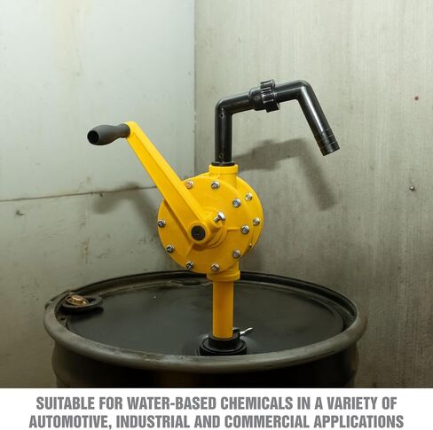 OEMTOOLS 24470 Rotary Barrel Pump, Polypropylene Drum Hand Pump for Water-Based Solutions, 55 Gallon Water Barrel Pump, Chemical Barrel Pump, Fast Flow Rate in Saudi Arabia