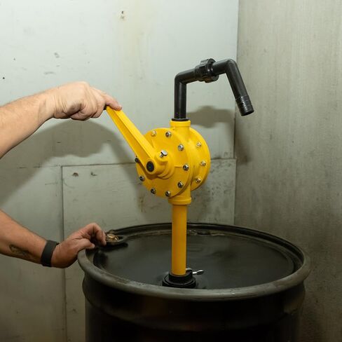 OEMTOOLS 24470 Rotary Barrel Pump, Polypropylene Drum Hand Pump for Water-Based Solutions, 55 Gallon Water Barrel Pump, Chemical Barrel Pump, Fast Flow Rate in Saudi Arabia