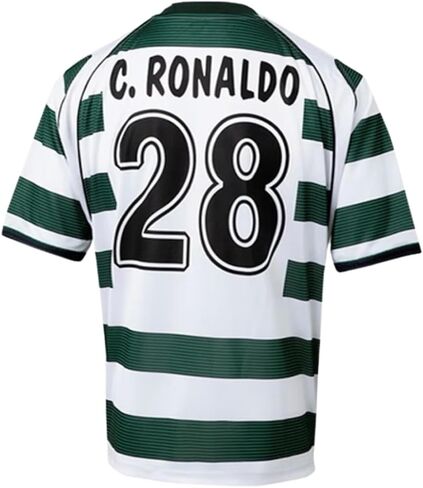 Ronaldo #28 Sporting Retro Short Sleeve 02/03 Soccer Jersey for Men Fan نسخة in Saudi Arabia