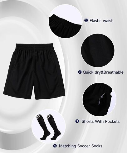 Hiheart Mens Soccer Jersey و Shorts with Socks Quick Dry Football Team Aselds in Kuwait