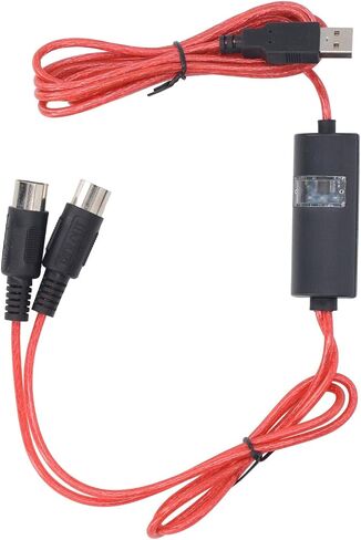 كابل USB إلى MIDI ، محول واجهة USB MIDI من USB ، MIDI إلى USB محول الكابل للموسيقى البيانو إلى الكمبيوتر المحمول للكمبيوتر الشخصي in Saudi Arabia