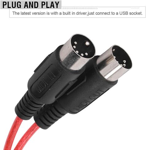 كابل USB إلى MIDI ، محول واجهة USB MIDI من USB ، MIDI إلى USB محول الكابل للموسيقى البيانو إلى الكمبيوتر المحمول للكمبيوتر الشخصي in Saudi Arabia