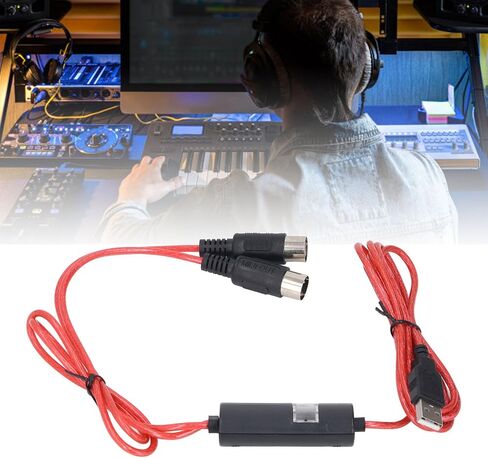 كابل USB إلى MIDI ، محول واجهة USB MIDI من USB ، MIDI إلى USB محول الكابل للموسيقى البيانو إلى الكمبيوتر المحمول للكمبيوتر الشخصي in Saudi Arabia