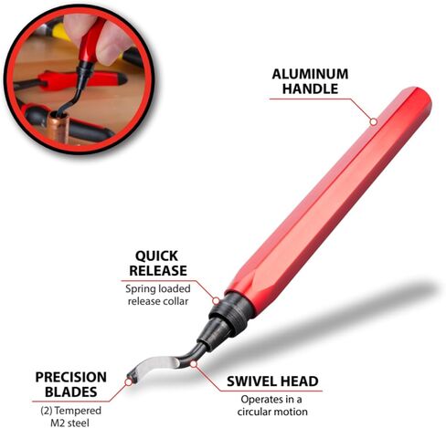 Performance Tool W2960 Pipe Reamer and Deburring Tool for Metal, PVC, and Conduit with Swivel Head and Quick Release Blade Change in Saudi Arabia