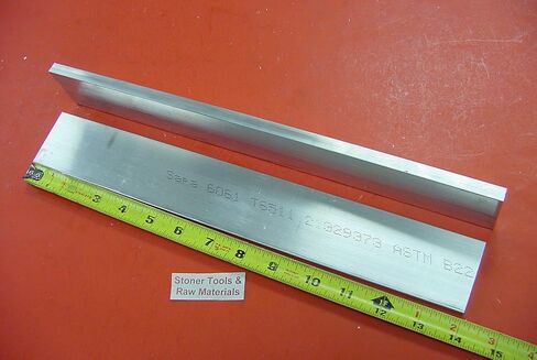 2 قطع 1/2 "× 1-1/2" الألومنيوم 6061 T6511 شريط مسطح 14 "طويل .500" مخزون مطحنة in Saudi Arabia