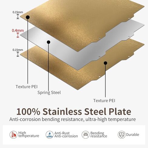 430x430mm Textured PEI Sheet,Double Sided Flexible Spring Steel Build Plate for Neptune 3 Max Neptune 4 Max, Anycub Kobra 2 Max, CR-6 Max 3D Printer in Kuwait