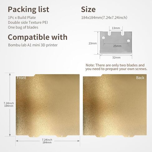 430x430mm Textured PEI Sheet,Double Sided Flexible Spring Steel Build Plate for Neptune 3 Max Neptune 4 Max, Anycub Kobra 2 Max, CR-6 Max 3D Printer in Kuwait