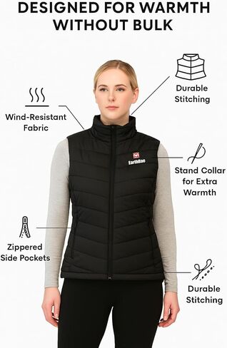 Women’s Heated Vest – Lightweight USB Rechargeable Gilet for Office, Daily Wear, Outdoor Walks & Cold Weather Use in Saudi Arabia