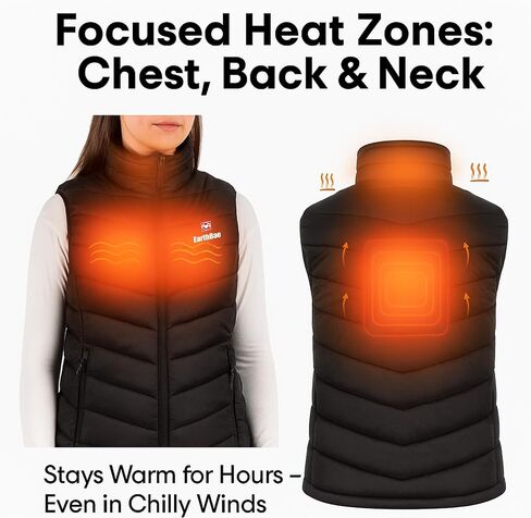 Women’s Heated Vest – Lightweight USB Rechargeable Gilet for Office, Daily Wear, Outdoor Walks & Cold Weather Use in Saudi Arabia