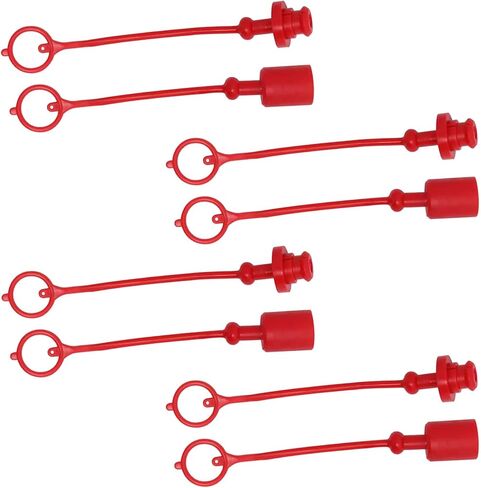 4 Sets 3/8" ISO 5675B Hydraulic Quick Coupler Dust Caps and Plugs – Male & Female Covers for Hydraulic Hose Fittings, Leak-Proof Durable Protective Covers with Retention Ring in Saudi Arabia