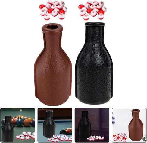Billiard Shaker Bottle with Tally Balls 2 Sets Billiard Pool Shaker Pool Snooker Billiard Table Kelly Bottle with Numbered Balls Pool Dice Billiards Accessory, 16.50X7.50X7.50CM in Saudi Arabia