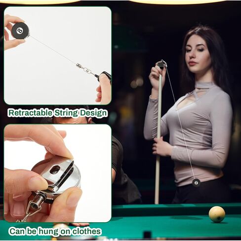 Billiards Cue Ball 2-1/4" Practice Training Artifact with Snooker Pool Cue Chalk Holder Gloves Ball Bag 6 Pool Table Marker Dots for Billiard Table Accessory in Saudi Arabia