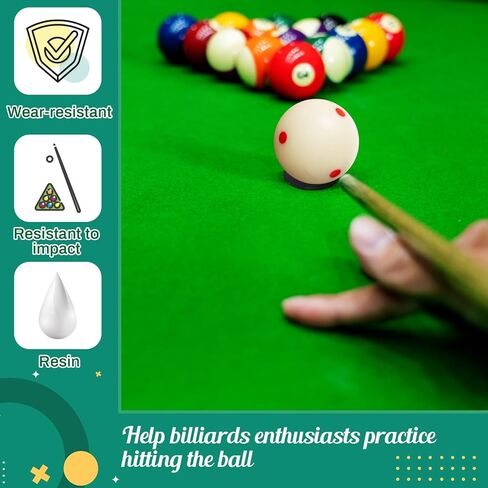 Billiards Cue Ball 2-1/4" Practice Training Artifact with Snooker Pool Cue Chalk Holder Gloves Ball Bag 6 Pool Table Marker Dots for Billiard Table Accessory in Saudi Arabia