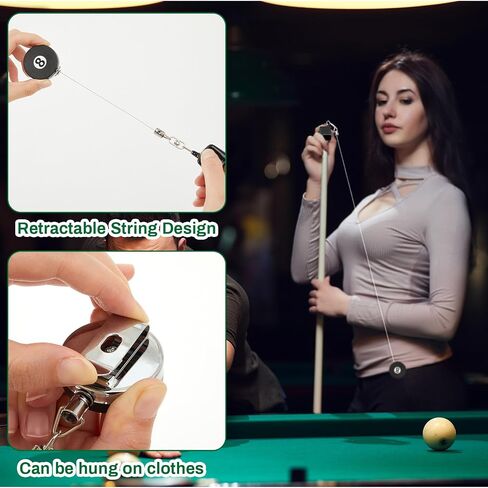Billiards Cue Ball 2-1/4" Practice Training Artifact with Snooker Pool Cue Chalk Holder Gloves Ball Bag 6 Pool Table Marker Dots for Billiard Table Accessory in Saudi Arabia