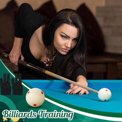 Billiards Cue Ball 2-1/4" Practice Training Artifact with Snooker Pool Cue Chalk Holder Gloves Ball Bag 6 Pool Table Marker Dots for Billiard Table Accessory in Saudi Arabia