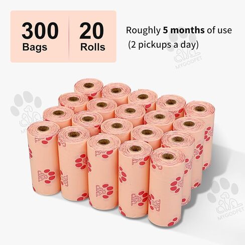 Dog Poop Bags Rolls with Dispenser 150 Count Biodegradable Bags for Dog and Cat Lavender Scented Waste Bag Leak Proof Doggie Poop Bag Doggy Trash Bag Purple in Kuwait