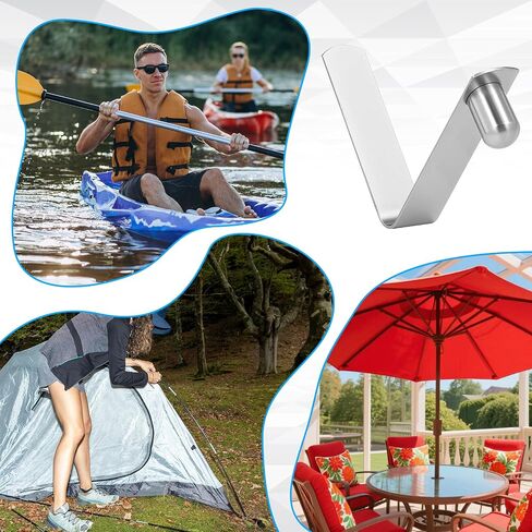 8PCS Kayak Paddle Spring Snap Clips Tent Pole Clips Stainless Steel Kayak Spring Snap Tube Locking Pin Clip Paddle Snaps for Camping Paddles Tent Pole in Saudi Arabia