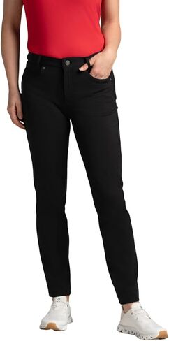 Ibkul Women's 5-Pocket Performance Place-Factured Fabric ، Flattering Fit ، Confer Comfort-75002 Stone Solid M in Kuwait