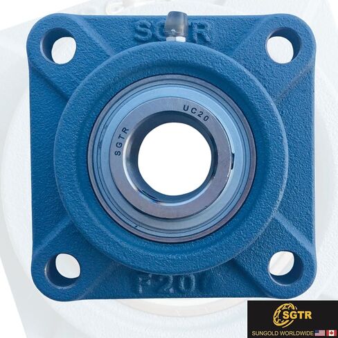 2 حزمة متميزة UCF207-20 محمل وسادة شفة مربعة ، الصف الصناعي الثقيل ، وحدات 1-1/4 بوصة ، ختم واقٍ فائق ، تحالف الذاتي ، الصلب الكروم وحدات الحديد الزهر الصلبة in Kuwait