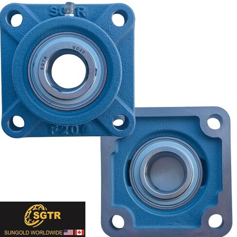 2 حزمة متميزة UCF207-20 محمل وسادة شفة مربعة ، الصف الصناعي الثقيل ، وحدات 1-1/4 بوصة ، ختم واقٍ فائق ، تحالف الذاتي ، الصلب الكروم وحدات الحديد الزهر الصلبة in Kuwait