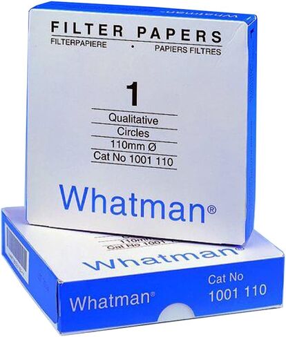 Whatman 1001-042 دوائر ورق المرشح الكمي ، 11 ميكرون ، 10.5 ثانية/100 مل/متر مربع معدل تدفق بوصة ، الصف 1 ، 42.5 ملم (حزمة 100) in Kuwait
