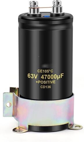 Aluminum Screw Audio Filtering Electrolytic Capacitor 105℃ CD136 Bolt Capacitors 63V 100V 250V 400V 450V CE105℃ 2000H (Size : 400V4700UF 76x105) in Kuwait