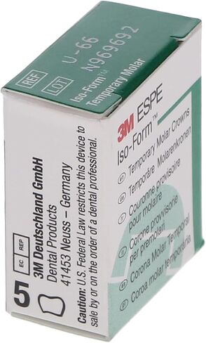 3M ESPE 3M-U66 ISO-Form First Molar Crown ، أعلى اليمين (حزمة 5) in Saudi Arabia