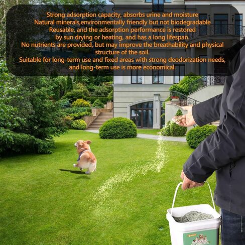 Backyard Deodorizer,48 lbs Yard Odor Eliminator,Eliminates Stool and Urine Odor on Potty Patches,Artificial Turf,Grass,Lawns,Patios,Concrete&Playgrounds-Cat Litter Box Odor Eliminator & Freshener in Saudi Arabia