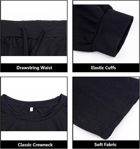 Lounge Sets for Women 2 Piece Sweatsuit Crewneck Sweatshirts High Waisted Jogger Pants Fall Travel Airport Outfits in Saudi Arabia