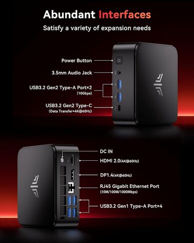 KAMRUI Mini Gaming PC, AMD Ryzen 7 5700U Mini PC E3B 32GB RAM 1TB SSD Mini Computers AMD Micro Desktop Computer Small Computer Support WiFi 6, BT5.2, Triple 4K Display for Office Home in Saudi Arabia