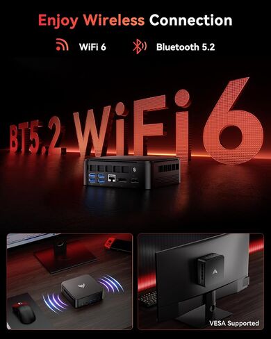 KAMRUI Mini Gaming PC, AMD Ryzen 7 5700U Mini PC E3B 32GB RAM 1TB SSD Mini Computers AMD Micro Desktop Computer Small Computer Support WiFi 6, BT5.2, Triple 4K Display for Office Home in Saudi Arabia