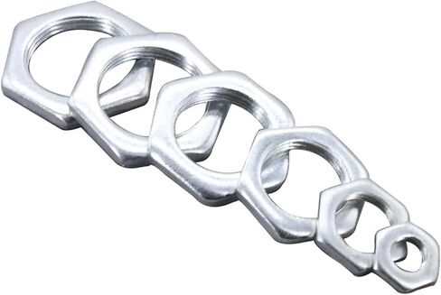 M6 M8 M10 M12 M14 M16 M18 Hexagon Thin Nut Nut Sway Tooth Ultra-Shin Nuts Senxagonal مسطح صغير (M18x1.5x3 (5pcs)) in Saudi Arabia
