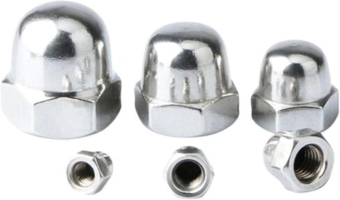 M3 M4 M5 M6 M8 M10 M12 M14 Hexagon مقببة CAP NUTS 304 الصلب غير القابل للصدأ الجوز المكسرات رأس الكرة in Saudi Arabia