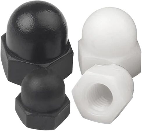 M3 M4 M5 M6 M8 M10 M12 M14 M16 NYLON Plastic Devinated Hexagon Decorative Cover Dome Cap Nut Din1587 5/50pcs (White ، 10pcs M8) in Saudi Arabia