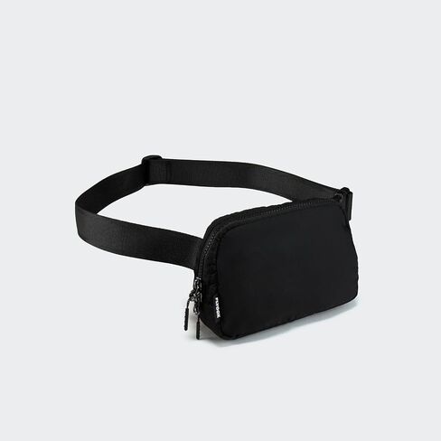 𝗙𝗟𝗬𝗢𝗢𝗞 حزام للجنسين mini 𝗕𝗲𝗹𝘁 و extender حزام ، حقيبة حبال النايلون القابلة للتعديل من النايلون عبر الجسم للتمرين ، الجري ، السفر ، المشي لمسافات طويلة. (أسود) in Kuwait