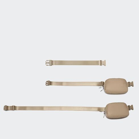 𝗙𝗟𝗬𝗢𝗢𝗞 Unisex Mini 𝗕𝗲𝗹𝘁 𝗕𝗮𝗴 and Extender Strap, Adjustable Strap Nylon Cross Body Sling Bag for Workout, Running, Traveling, Hiking. (Black) in Saudi Arabia