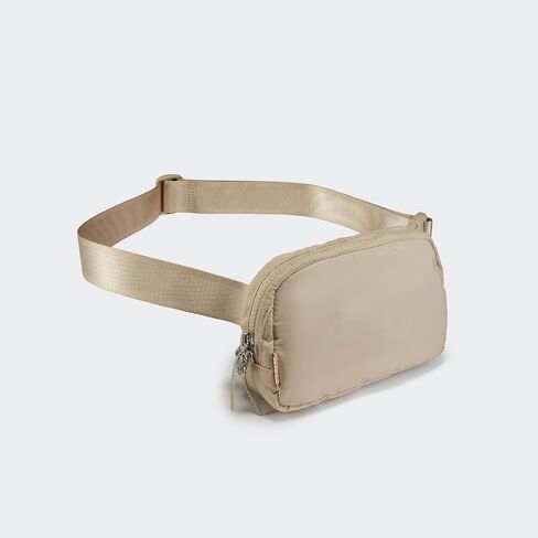 𝗙𝗟𝗬𝗢𝗢𝗞 Unisex Mini 𝗕𝗲𝗹𝘁 𝗕𝗮𝗴 and Extender Strap, Adjustable Strap Nylon Cross Body Sling Bag for Workout, Running, Traveling, Hiking. (Black) in Saudi Arabia