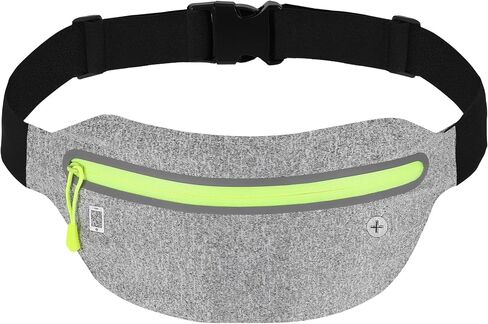تشغيل حزام ضئيل ، أحزمة تشغيل خفيفة للهاتف مع شريط عاكس ، وتشغيل Fanny Pack Rockproof مع مقبس سماعة الرأس ، وركض جيوب منفصلة للتدريبات ، والرحلات (أسود) in Kuwait