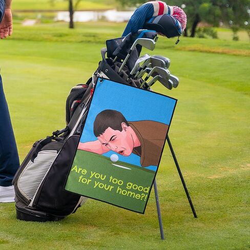 Zeety Funny Golf Tile - 16 "× 24" ميكروفيات ميكروفيوم مع حامل مقطع لأكياس الجولف - إكسسوارات الجولف والهدايا للرجال والنساء (فقط اضغط عليه) in Kuwait