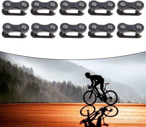 سلسلة الدراجات الرئيسية رابط 10 حزمة متوافقة مع الدراجات السرعة الفردية 1/2 × 1/8 روابط موصل سلسلة إطلاق سراح الصلب للدراجات الجبلية على الطريق in Kuwait