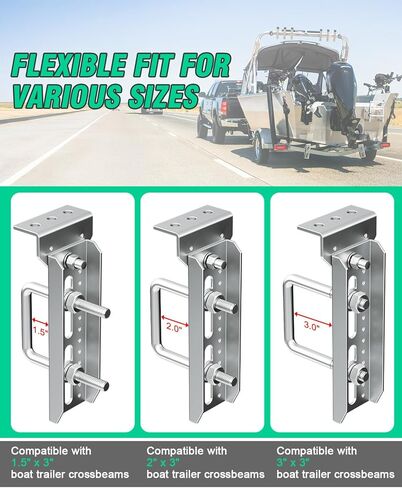 قوسين بطابقين القوارب الشاقية ، 4 أجهزة كمبيوتر 8 "جلفن دوارة أعلى قوسين بطابقين ل 1.5" × 3 "، 2" × 3 "، 3" × 3 "مقطورة القوارب in Kuwait