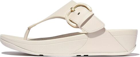 FITFLOP للسيدات Lulu Resin-Buckle Leather Leather Tee-Post Sandals Wedge in Kuwait