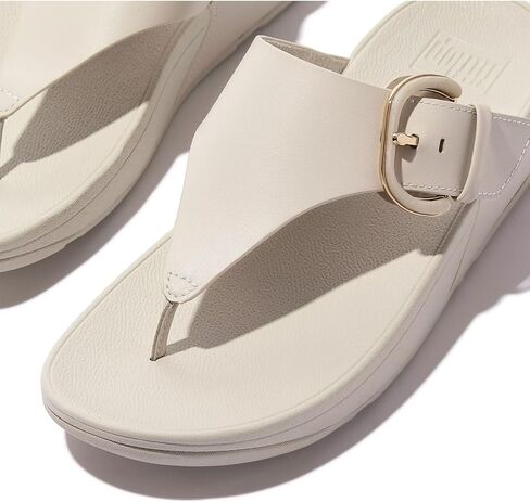 FITFLOP للسيدات Lulu Resin-Buckle Leather Leather Tee-Post Sandals Wedge in Kuwait
