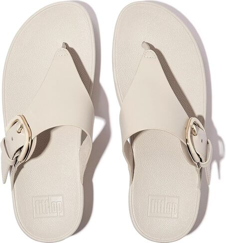 FITFLOP للسيدات Lulu Resin-Buckle Leather Leather Tee-Post Sandals Wedge in Kuwait