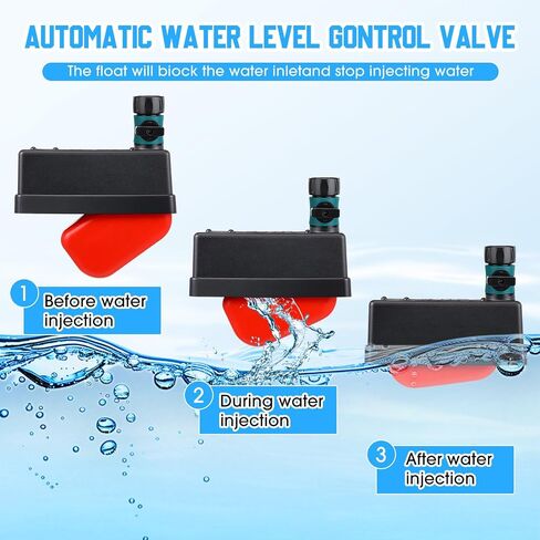 2 Set Water Tank Float Valve with 3/4" Hose Connector Automatic Water Level Control Float Valve for Farm Livestock Horse Pool Aquariums Hydroponics and Livestock Waterer in Saudi Arabia