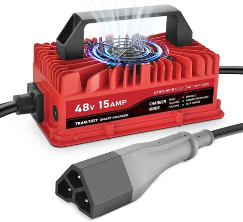 15 AMP GOLF CART ARCGER لـ 48 VOLT EZGO RXV & TXT LEAD ACD BATTERY مع قابس مثلث 3 أسنان ترقيته in Saudi Arabia
