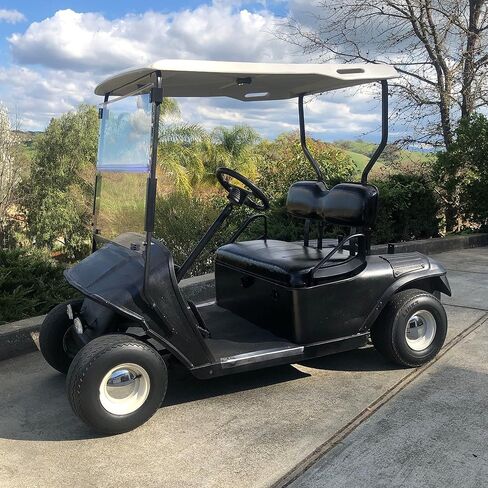 HECASA Clear Golf Cart Windshield Compatible with 1994-2014 EZGO TXT & Medalist Models Folding Down Windshield in Saudi Arabia