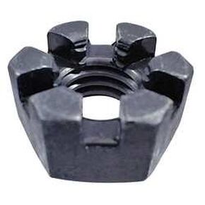 5/8"-11 Grade 5 Plain Finish Steel Round Slotted Castle Nut, 25 pk. in Saudi Arabia